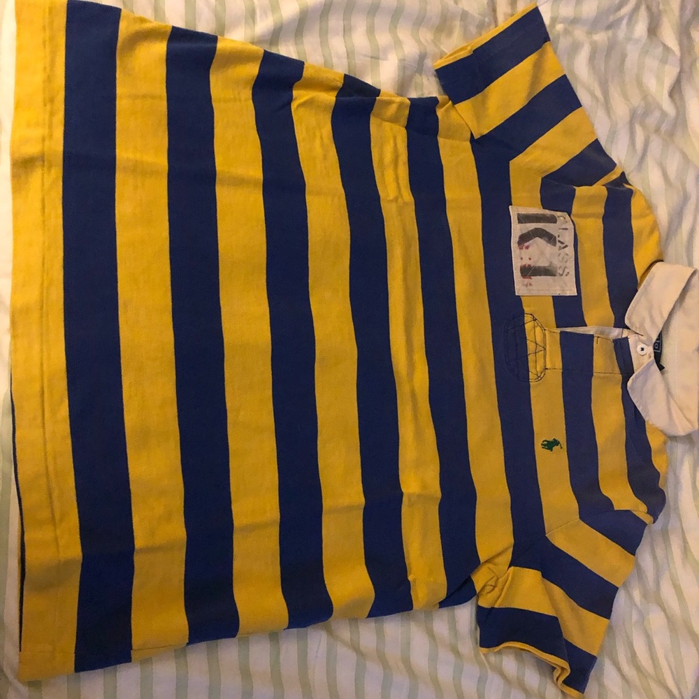 Blue and yellow Polo